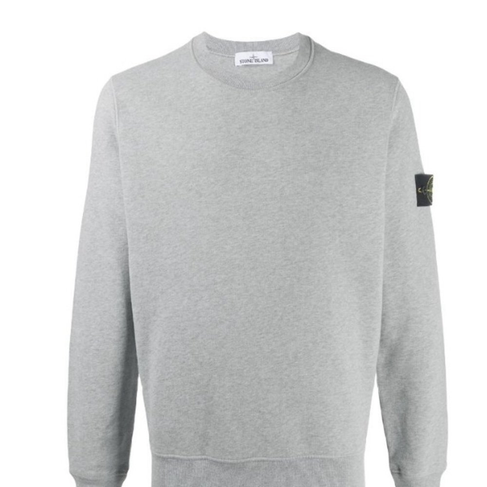 Stone Island logo patch cotton sweater. Authentic.